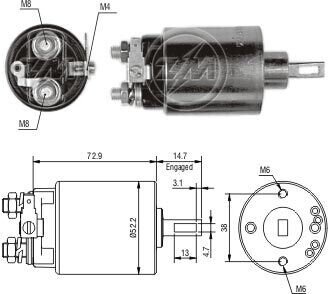 Втягивающее реле стартера ZM ZM684