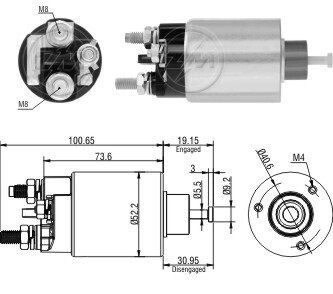 Втягуюче реле стартера ZM ZM6860