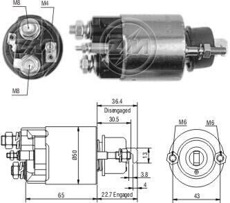 Реле втягивающего стартера ZM ZM701