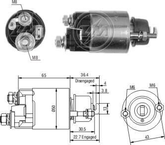 Втягуюче реле стартера ZM ZM703