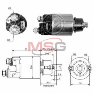 Втягуюче реле стартера ZM ZM706