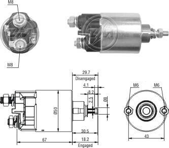 Втягуюче реле стартера ZM ZM709