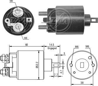 Втягуюче реле стартера ZM ZM716