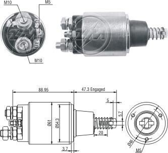 Втягуюче реле стартера ZM ZM735