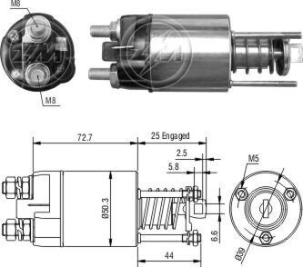 Втягуюче реле стартера ZM ZM7651