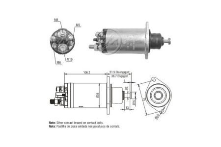 Реле втягивающего стартера ZM ZM815