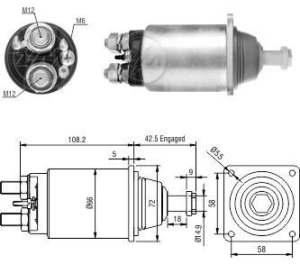 Втягуюче реле стартера ZM ZM833