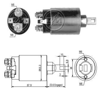 Реле втягивающего стартера ZM ZM891