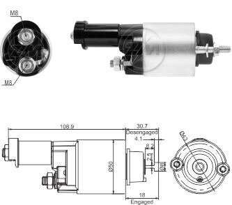 Втягуюче реле стартера ZM ZM9705