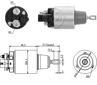 Реле втягивающего стартера ZM ZM979